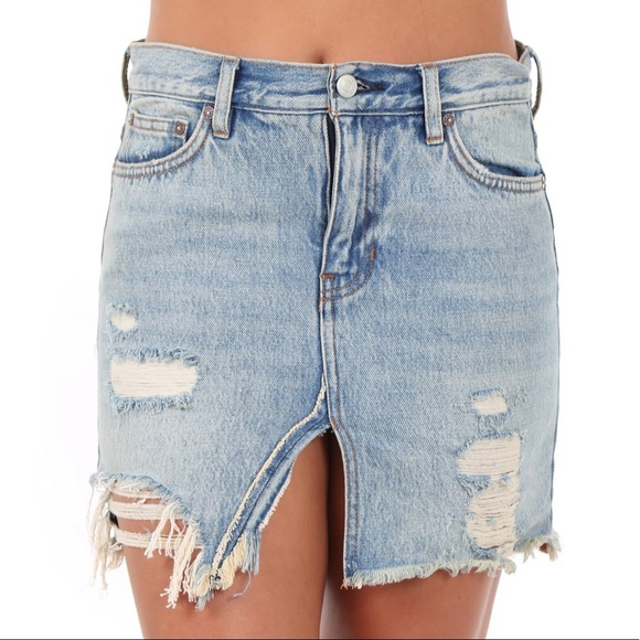 Free People Dresses & Skirts - NEW Free People Relaxed & Destroyed Skirt